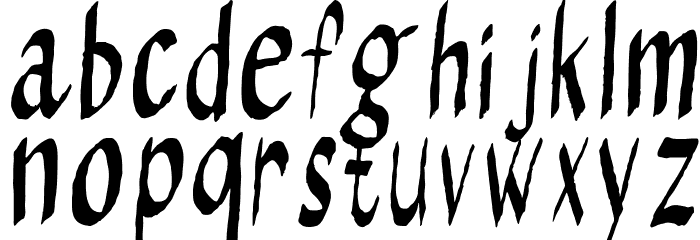 Calliglyphs Font LOWERCASE