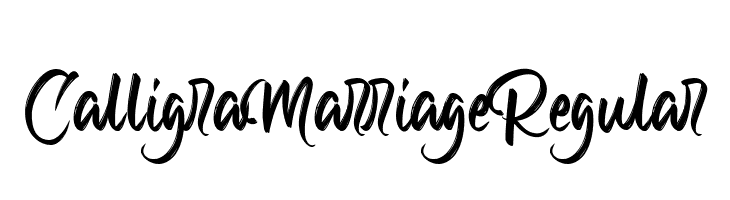 Calligra Marriage  Regular  les polices de caractères gratuit tlcharger