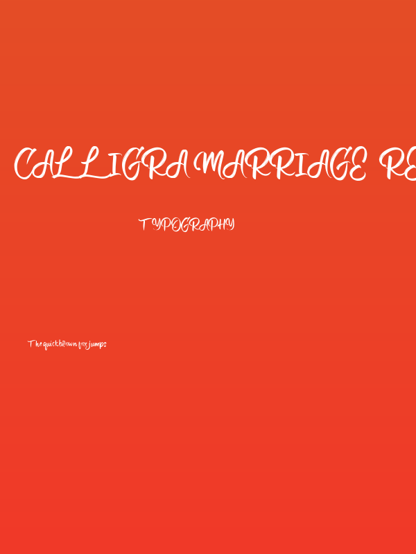 Calligra Marriage  Regular Poster