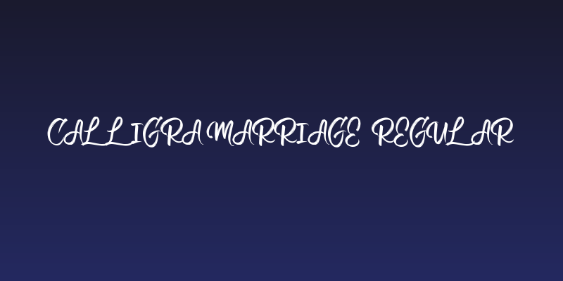 Calligra Marriage  Regular Social Header