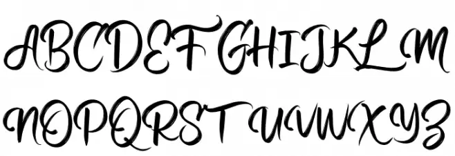 CalligraMarriage-Regular 字体 大写