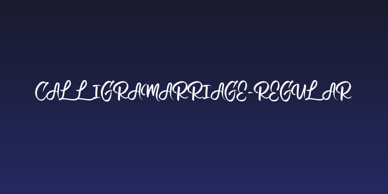 CalligraMarriage-Regular Social Header
