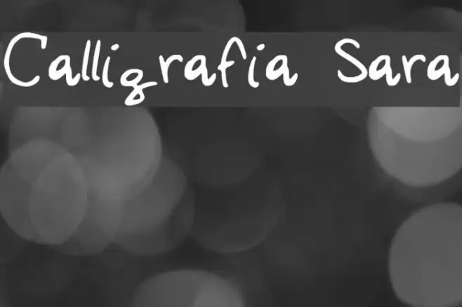 Calligrafia Sara Font examples