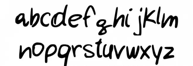 Calligrafia Sara Caratteri MINUSCOLO