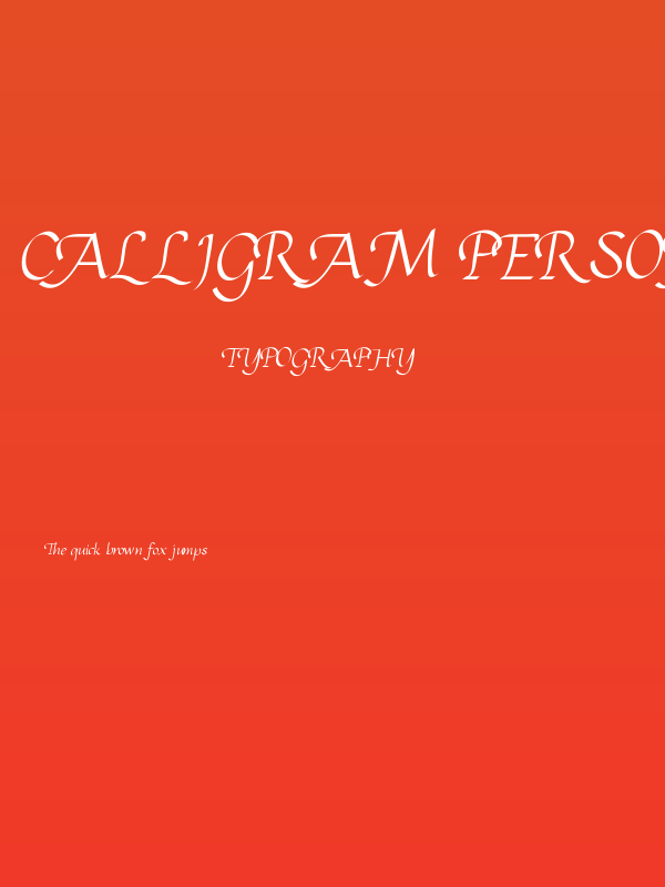 Calligram Personal Poster