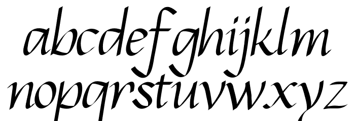 Calligram Personal Font LOWERCASE