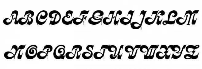 Calligraph Medium フォント 大文字