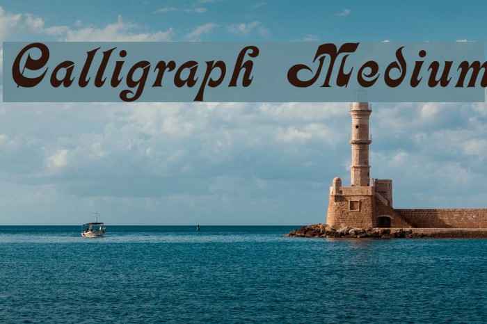 Calligraph Medium Font examples