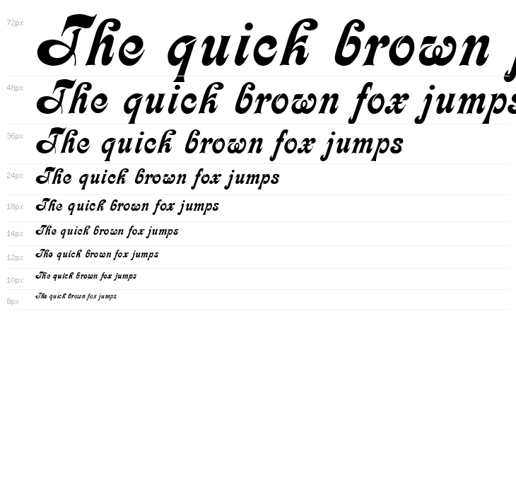 Calligraph  Medium Waterfall