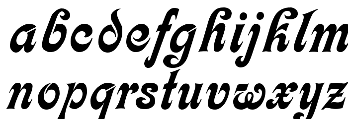 Calligraph Medium Font LOWERCASE