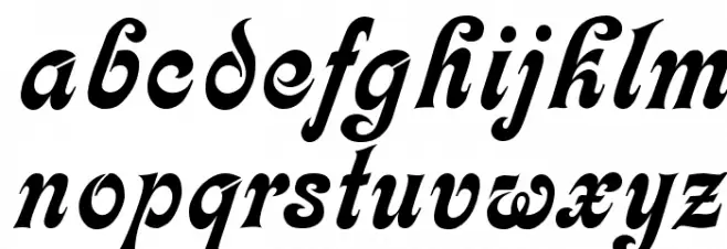 Calligraph Medium फ़ॉन्ट लोअरकेस