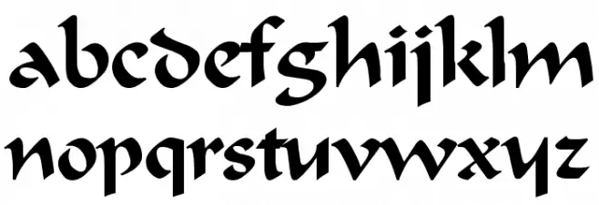 Calligrapher Regular Caratteri MINUSCOLO
