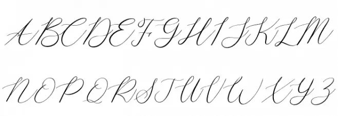 Calligrapher 字体 大写
