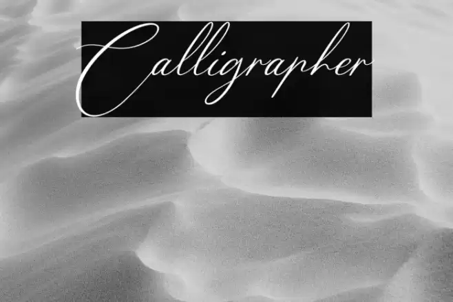 Calligrapher Font examples