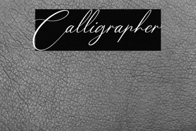 Calligrapher Font examples