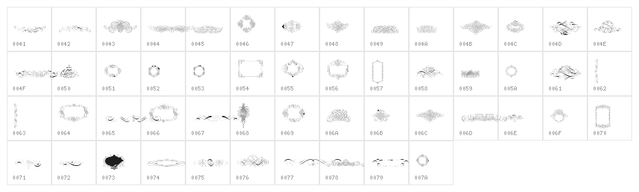 Calligraphia Latina Free Character Map