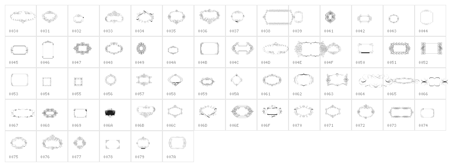 Calligraphic Frames Soft Two Character Map