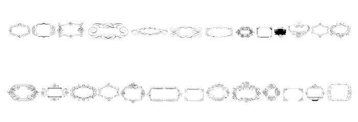 Calligraphic Frames Soft Two Шрифта строчной