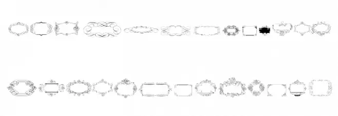 Calligraphic Frames Soft Two フォント 小文字