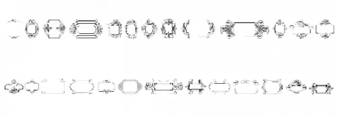 CalligraphicFramesSoft フォント 小文字