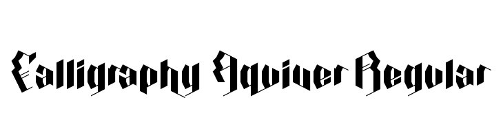 Calligraphy Aquiver Regular फ़ॉन्ट