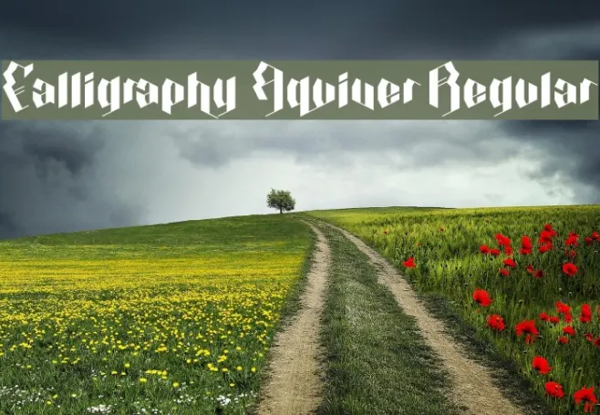 Calligraphy Aquiver Regular Example 1