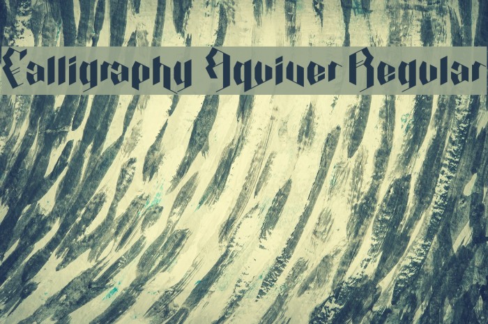 Calligraphy Aquiver Regular Font examples