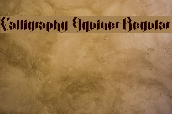 Calligraphy Aquiver Regular Font examples