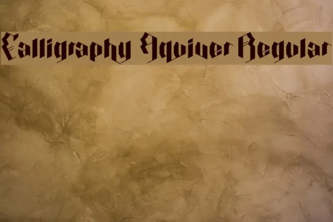 Calligraphy Aquiver Regular Example 3