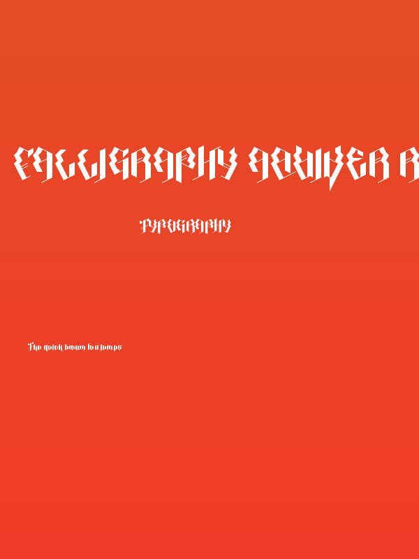 Calligraphy Aquiver Regular Poster