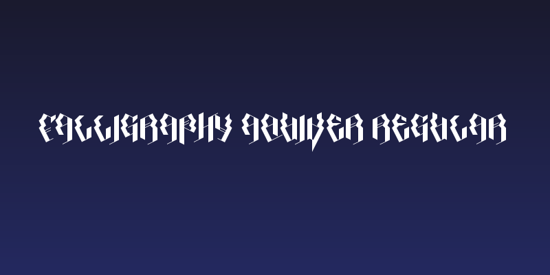 Calligraphy Aquiver Regular Social Header