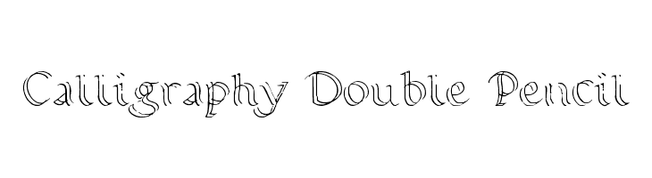 Calligraphy Double Pencil Font