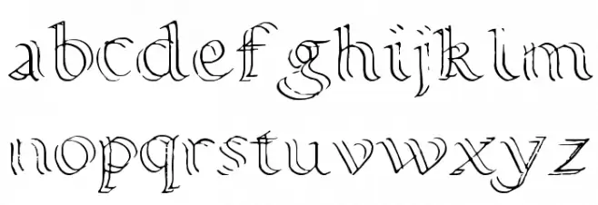 Calligraphy Double Pencil फ़ॉन्ट लोअरकेस