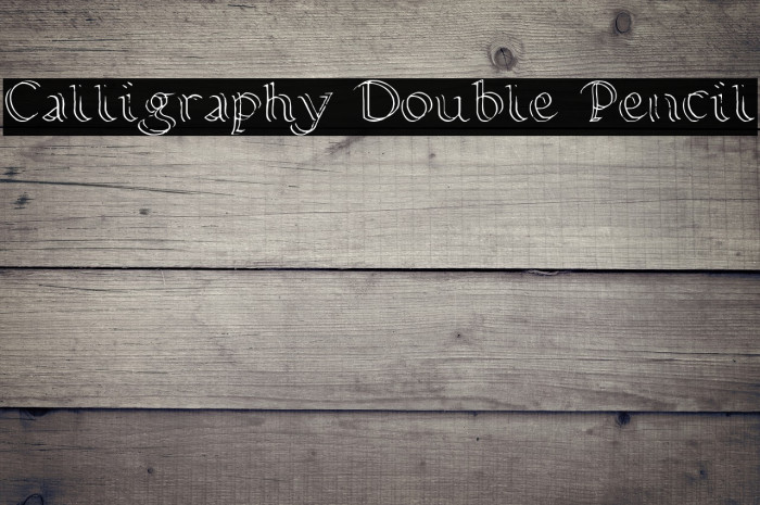 Calligraphy Double Pencil Example 1