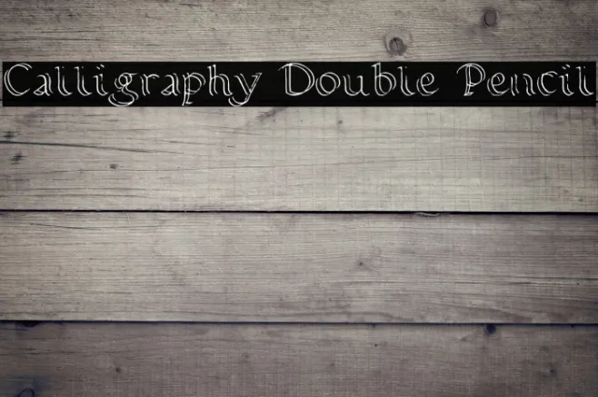 Calligraphy Double Pencil Example 1