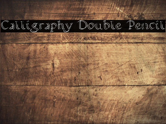 Calligraphy Double Pencil Example 2