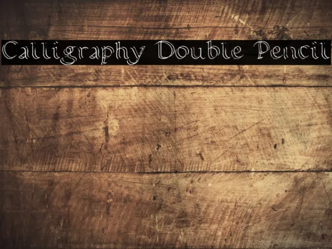 Calligraphy Double Pencil Example 2