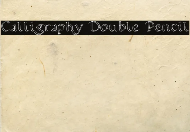 Calligraphy Double Pencil Example 3