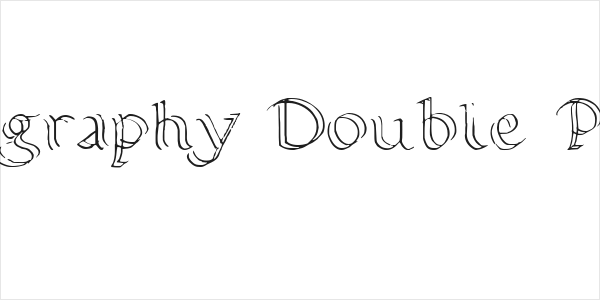 Calligraphy Double Pencil Logo