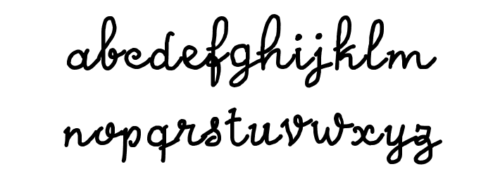 Calligraphy Hand Made Font LOWERCASE