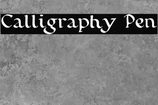 Calligraphy Pen Schriftart examples