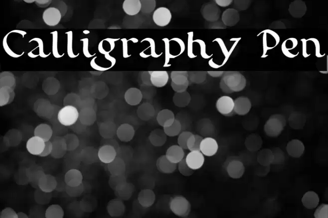Calligraphy Pen Schriftart examples