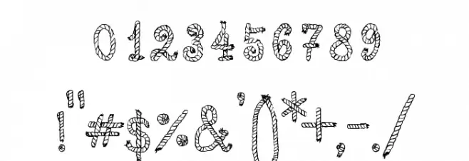 Calligraphy Rope Font OTHER CHARS