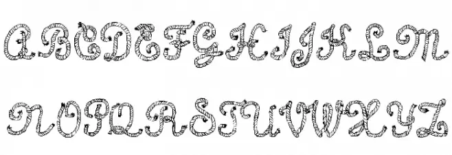 Calligraphy Rope Fuentes MAYÚSCULAS