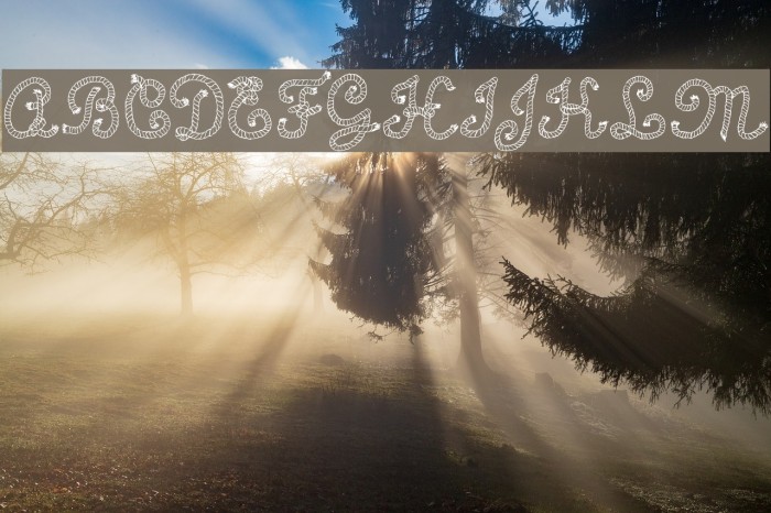 Calligraphy Rope Font examples