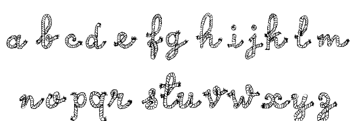 Calligraphy Rope Font LOWERCASE