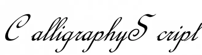 Calligraphy Script  免费字体下载