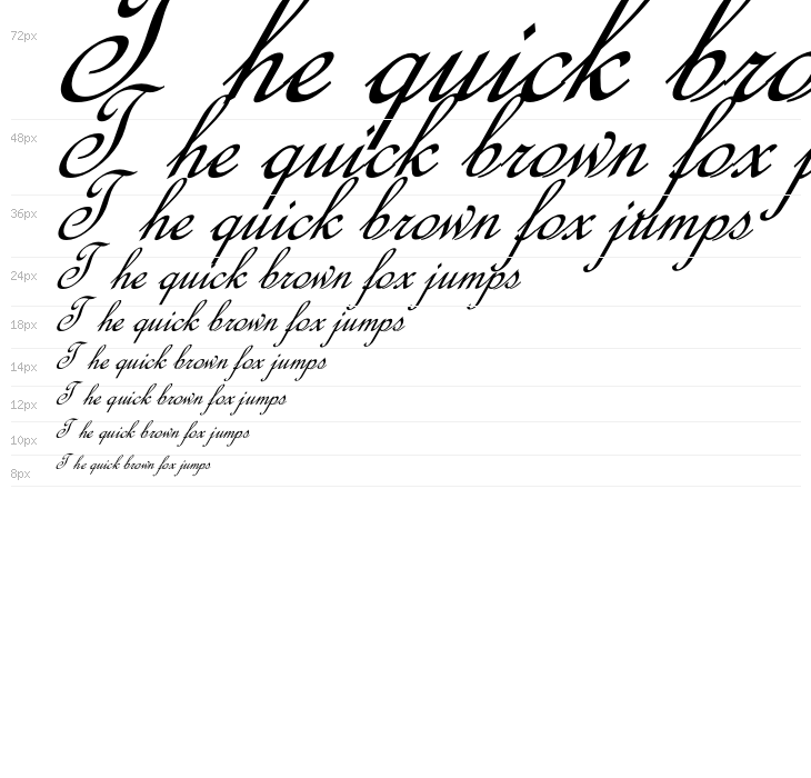 Calligraphy Script Waterfall