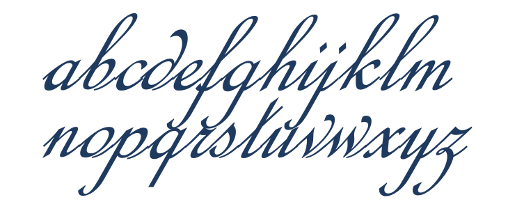 Calligraphy Script Lowercase
