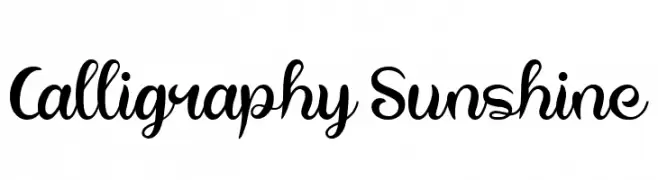 Calligraphy Sunshine  免费字体下载